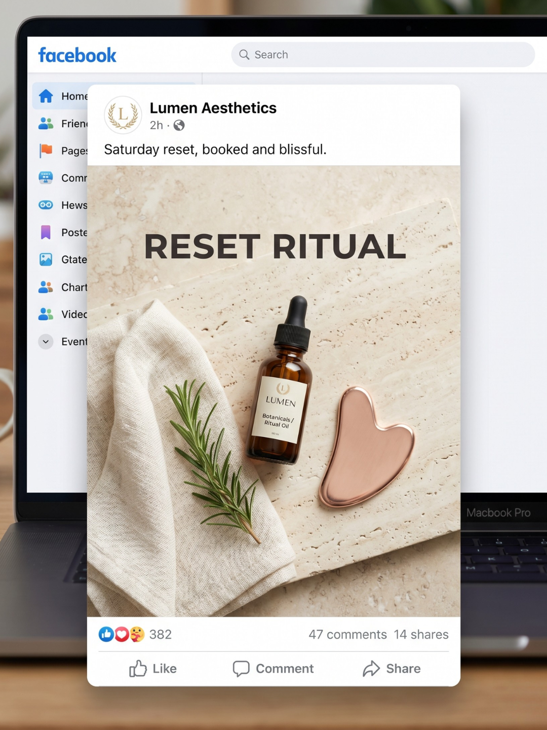 Facebook creative that keeps your brand visible with lifestyle-driven offers and shareable posts.